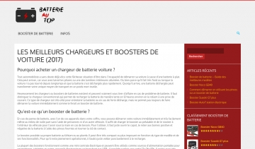 Batterie au Top, guide web sur les boosters de voitures