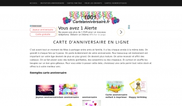 1001-carteanniversaire, de belles cartes d'anniversaire virtuelles