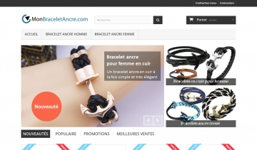 Mon Bracelet Ancre, site web d'accessoires de mode