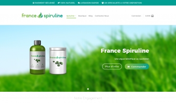 France Spiruline, Vente en ligne de la spiruline