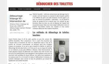 deboucher toilettes