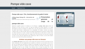 pompe vide cave