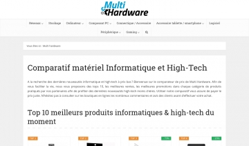 Multi Hardware, comparateur de prix informatique