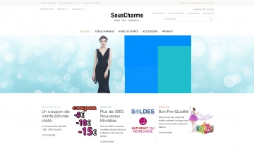 Sous charme, boutique de vente de robes de soirée, de mariée, etc.