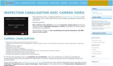 Canalisation Inspection, recherche de fuites d'eau