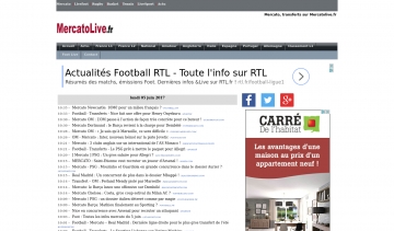 Mercatolive.fr, site dédié aux actualités du mercato