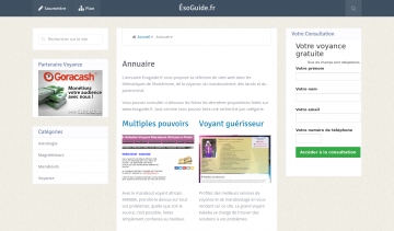 Esoguide.fr, annuaire spécialisé dans la voyance et l’ésotérisme 