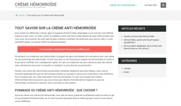 Trouver des conseils pour choisir votre crème anti hémorroïde sur le site Creme-hemorroide.com