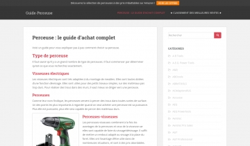 Guide Perceuse, toute l'information sur les perceuses