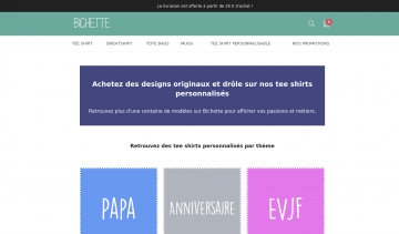 Bichette, boutique en ligne de vente de tee-shirts personnalisés
