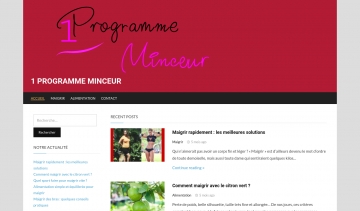 1 Programme Minceur, blog sur les régimes minceurs