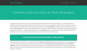 « Mon Fenugrec », site de promotion et de présentation des vertus du fenugrec