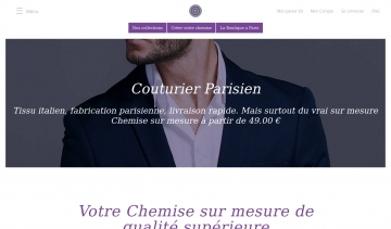 Couturier Parisien, votre chemise personnalisée en ligne