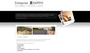 Zampini, travaux de terrassement dans les Alpes Maritimes