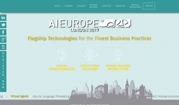 AI-Europe 2017, réservation de places pour la conférence à Londres