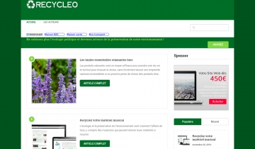 Recycleo, blog abordant des thématiques relatives à l'environnement
