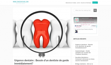 Zonedentaire, les articles des soins dentaires