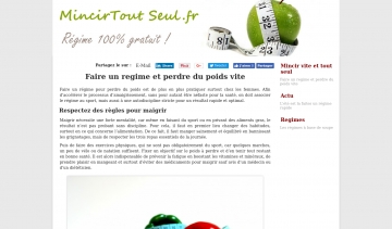 Mincirtoutseul.fr, guide web pour rapidement perdre du poids