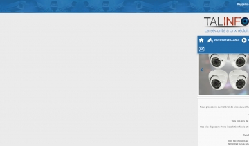 Talinfo, vente en ligne de kits de vidéosurveillance et de caméras