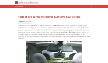 Dashcam-voiture, guide d'achat pour caméra embarquée