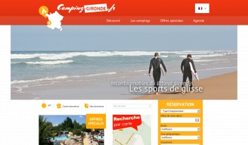 Camping-gironde.fr, le site officiel des campings de la Gironde