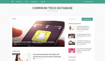 Communitechdatabase.org, site dédié à l'actualité de la technologie et de la science 