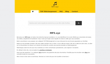 Mp3.xyz, convertisseur mp3 de vidéos YouTube 