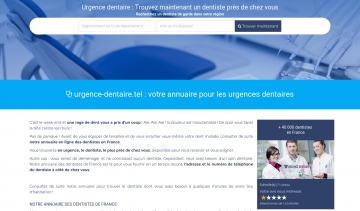 Urgence dentaire, annuaire référençant les dentistes