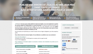 Juripresse - Annonces Légales dans toute la France avec attestation immédiate