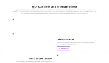 Crèmes des Crèmes, présentation des différents types de crèmes