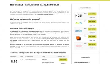 Néobank, le répertoire des meilleures banques mobiles