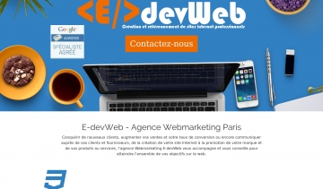 E-devweb est une agence de création et de référencement de sites internet
