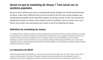 Comparateur MLM, le guide sur les meilleures entreprises de marketing de réseau