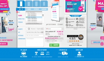 Roll'up Online, l'impression de vos affiches publicitaires à petit prix