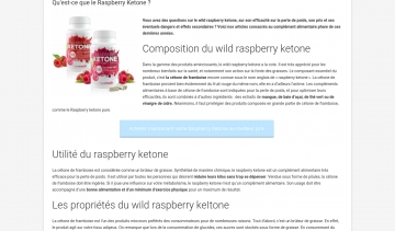 Wild raspberry ketone, guide et conseils pratiques