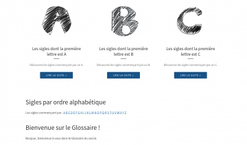 Glossaire du Social, site de présentation des définitions des sigles