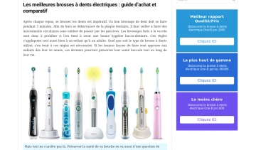 Brosse A Dent Electrique, meilleure sélection des brosses à dents électriques