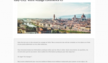 Italy-City, meilleur guide pour les séjours dans les villes italiennes