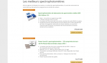 Spectrophotometre.info, les renseignements sur les spectrophotomètres