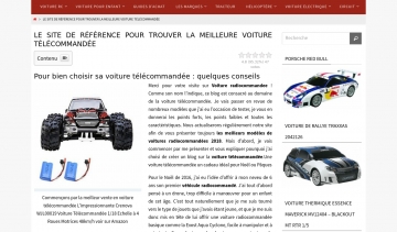 voiture-radiocommandee.net : le guide pour choisir sa voiture télécommandée