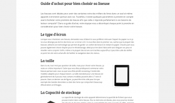 Guide-liseuse, le guide complet pour achat de liseuse