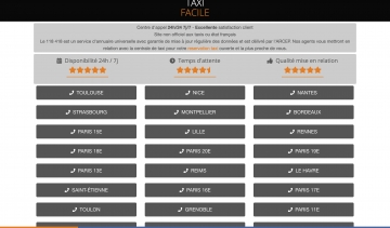 Allo taxi, le guide pour trouver un taxi en France.