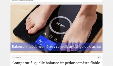Balanceimpedancemetre.fr, guide pour bien choisir sa balance impédancemètre 