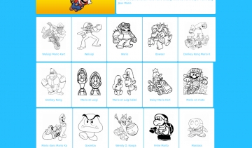 Coloriage Mario, activités créatifs à imprimer