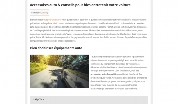 toutpourlavoiture.fr, guide pour l'achat d'accessoires auto