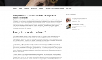 crypto-monnaies.xyz :  site d'informations sur la crypto monnaie 