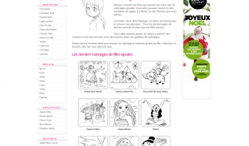 Coloriage de fille, coloriage gratuit pour les filles à imprimer