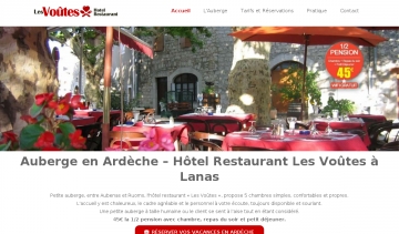 Hôtel restaurant Les Voûtes à Lanas en Ardèche