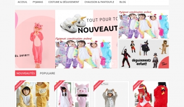 Pyjamas costume fantaisie, boutique de vente des pyjamas