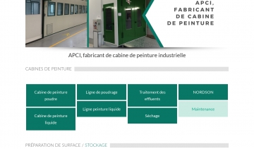 APCI, fabriquant de cabine de peinture industrielle